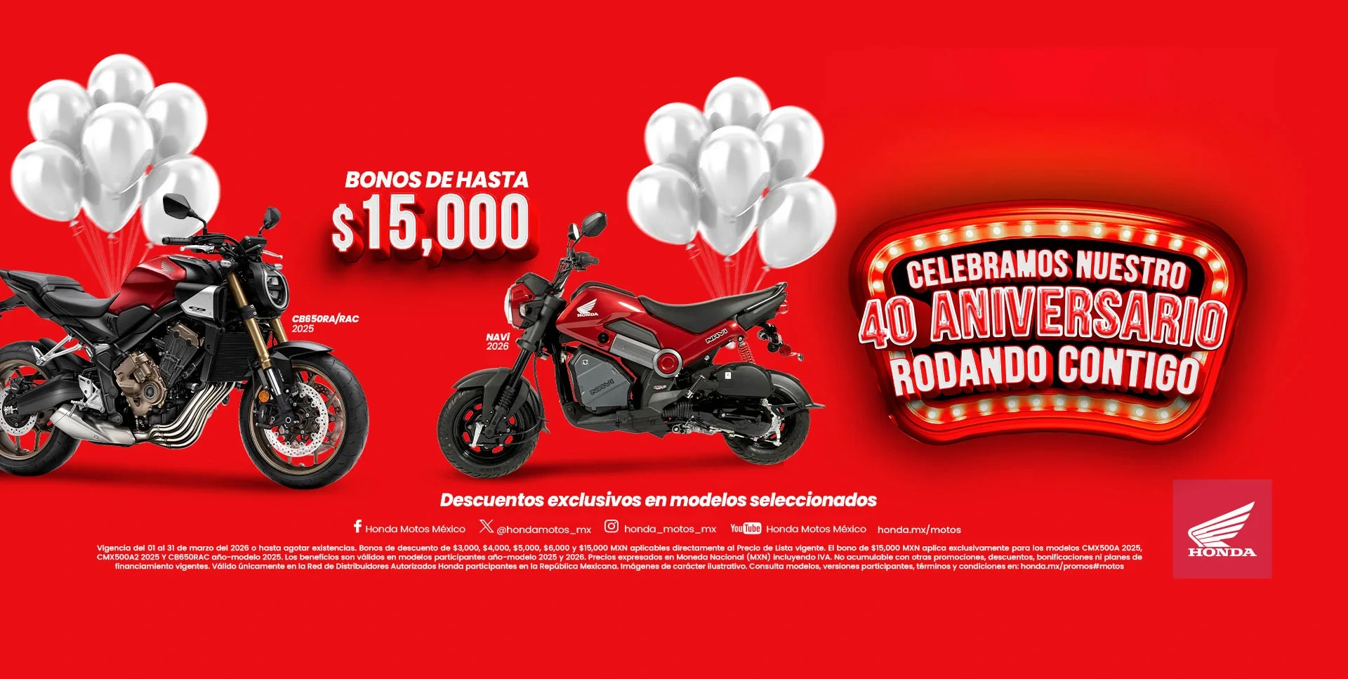 banner of Honda Anviersario Bonos